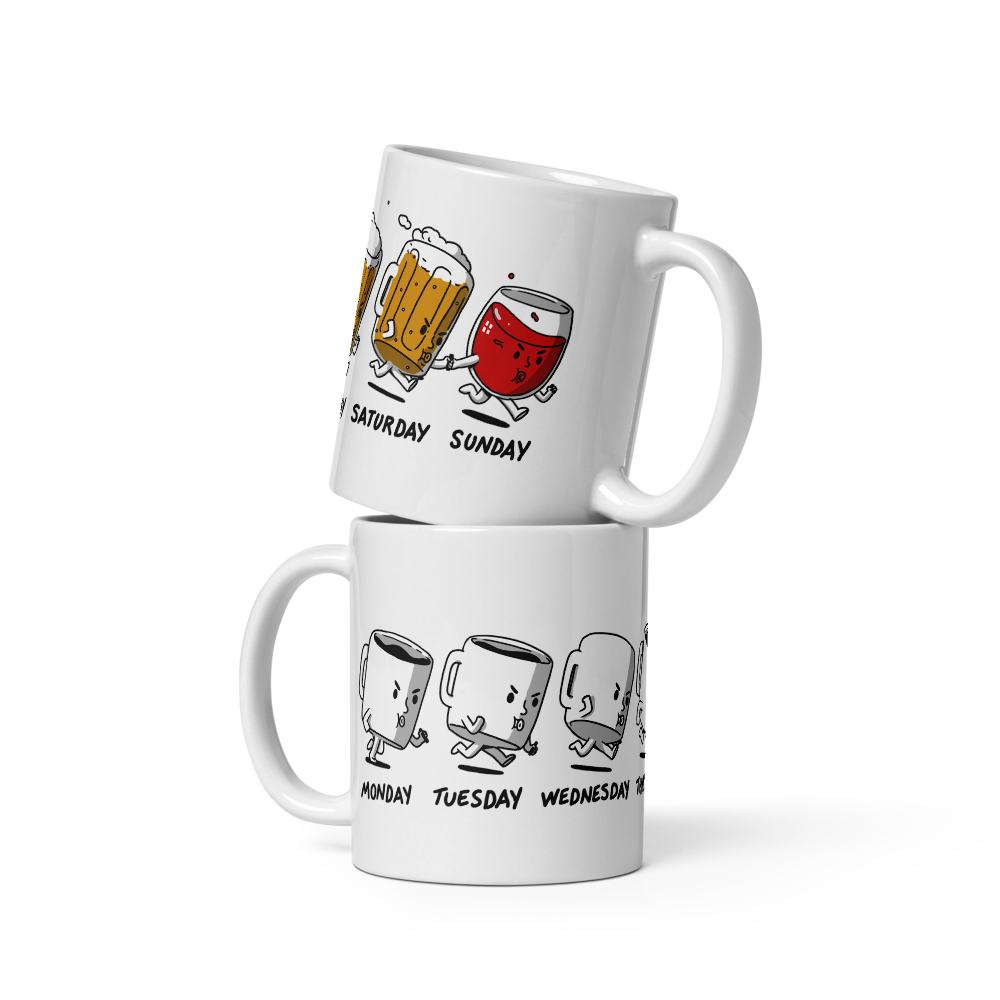 The hand off - White Glossy Mug