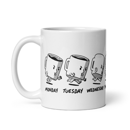The hand off - White Glossy Mug