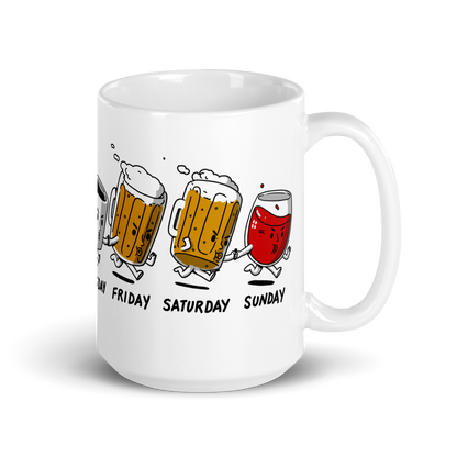 The hand off - White Glossy Mug