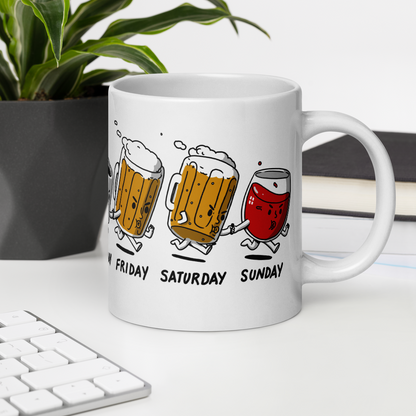 The hand off - White Glossy Mug
